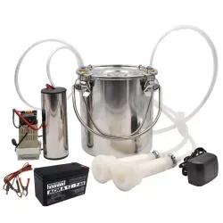 Autonomous milking machine for goats and sheep with battery 12/220V