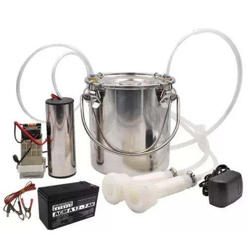 Autonomous milking machine for goats and sheep with battery 12/220V