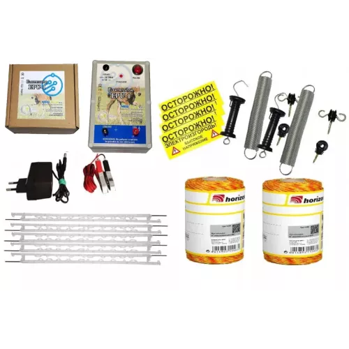 Electric fence complete set for 1 ha 2 lines