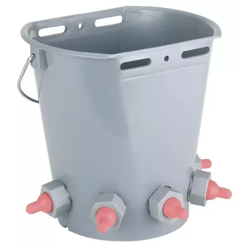 Bucket-drinker for kids and lambs with 5 nipples 8 l